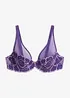 Padded-BH med tofargede blonder, bonprix