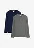 Langermet topp (2-pack), bonprix
