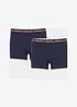 Boksershorts med bomull i ettersittende modell i midi-lengde (2-pack), bonprix