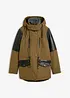 Parkas med innfellinger i imitert skinn, bonprix