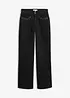 Wide leg jeans, high waist med nagler, bonprix