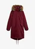 Lang, vattert parkas, bonprix