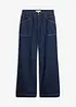 Wide Leg-jeans Mid Waist med påsatte lommer, bonprix