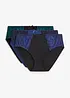 High waist truse i mikrofiber med blonder (3-pack), bonprix