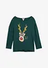 Off shoulder-topp med julemotiv, bonprix