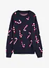 Oversized, finstrikket genser med rund hals, bonprix