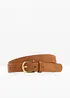 Skinnbelte med blank spenne, bonprix