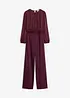 Jumpsuit i chiffon med knytebånd, bonprix