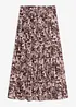 Crinkle skjørt i chiffon, bonprix