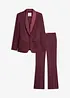 Dress med satengbesetning til dame (2-delt sett), bonprix