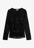 Langermet topp i lett mesh, bonprix