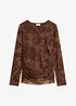 Langermet topp i lett mesh, bonprix