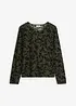 Langermet topp i myk mesh, bonprix