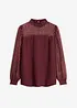Bluse med vaflet innfelling, bonprix