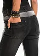 Skinny jeans i bikerstil, tofarget, bonprix