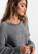 Oversized strikket kjole i chenille, bonprix