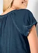 Cold-dyed bluse bærekraftig bomull, kort arm, bonprix