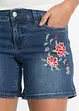 Jeans-shorts med broderi, bonprix