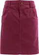 Cord-skjørt med stretch, bonprix