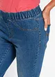 Jeans-bermuda med elastisk linning, bonprix