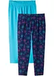 3/4-lang leggings til jente(2-pakning), bonprix