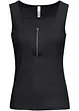 Ribbet topp av ren bomull, bonprix