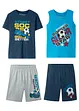 T-skjorte + singlet + bermudashorts (4-delt sett), bonprix