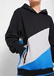 Sweatshirt med hette og Colour Block i økologisk bomull for barn, bonprix