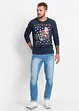 Langermet topp med julemotiv, Slim Fit, bonprix