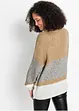 Oversized, stripet genser med knapper, bonprix