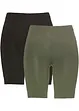 Sykkelbukse med stretch (2-pack), bonprix