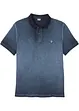 Piquet-poloshirt med vasket look, kort arm, bonprix