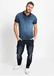 Piquet-poloshirt med vasket look, kort arm, bonprix