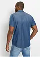 Kortermet jeansskjorte i økologisk bomull, Slim Fit, bonprix