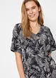 Trikot-tunika med V-hals og kinmonoermer, bonprix