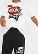 T-skjorte og jerseyshorts i 100% bomull (2-delt sett), bonprix