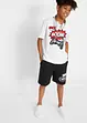 T-skjorte og jerseyshorts i 100% bomull (2-delt sett), bonprix