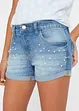 Jeans-shorts med perler til barn, bonprix