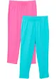 Caprileggings i økologisk bomull med stretch (2-pack), bonprix