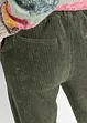 Bukse i kordfløyel-look med elastisk linning, bonprix