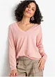 Oversized genser med V-hals, bonprix