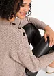 Oversized genser med knapper, bonprix
