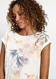 Trikotbluse med blomstertrykk, bonprix