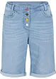 Jeans-bermuda med komfortstretch, med broderi og komfortlinning, bonprix