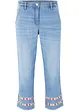 3/4-lang jeans med komforlinning, bonprix