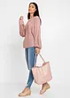 Oversized genser med hullstrikk, bonprix