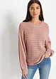 Oversized genser med hullstrikk, bonprix