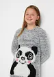 Fluffy strikkegenser, jente, bonprix