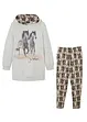 Sweatshirt med hette + leggings til jente (2-delt sett), bonprix