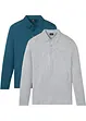 Poloshirt (2-pack), langermet, bonprix